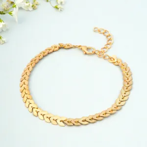 Wheat Chain Gold Anklet