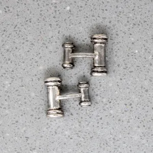 Whimsical Cufflinks in Mexican Sterling Silver