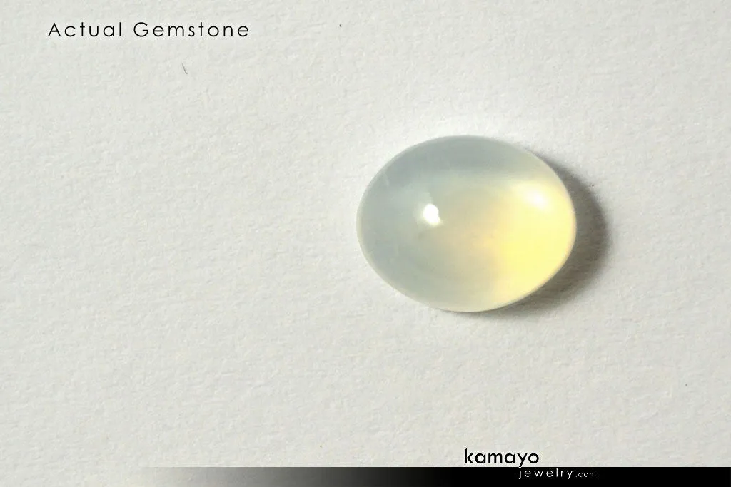 WHITE MOONSTONE GEMSTONE - 10x8mm Oval Loose Stone