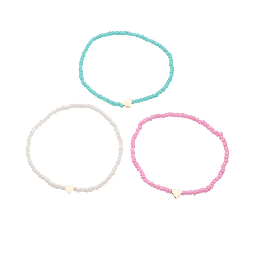 Wholesale Multicolored Rice Bead Anklet Boho Beach Beaded Love JDC-AS-NZ012