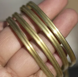 Wide ring band heavy gauge 4mm Double half round jewelry wire