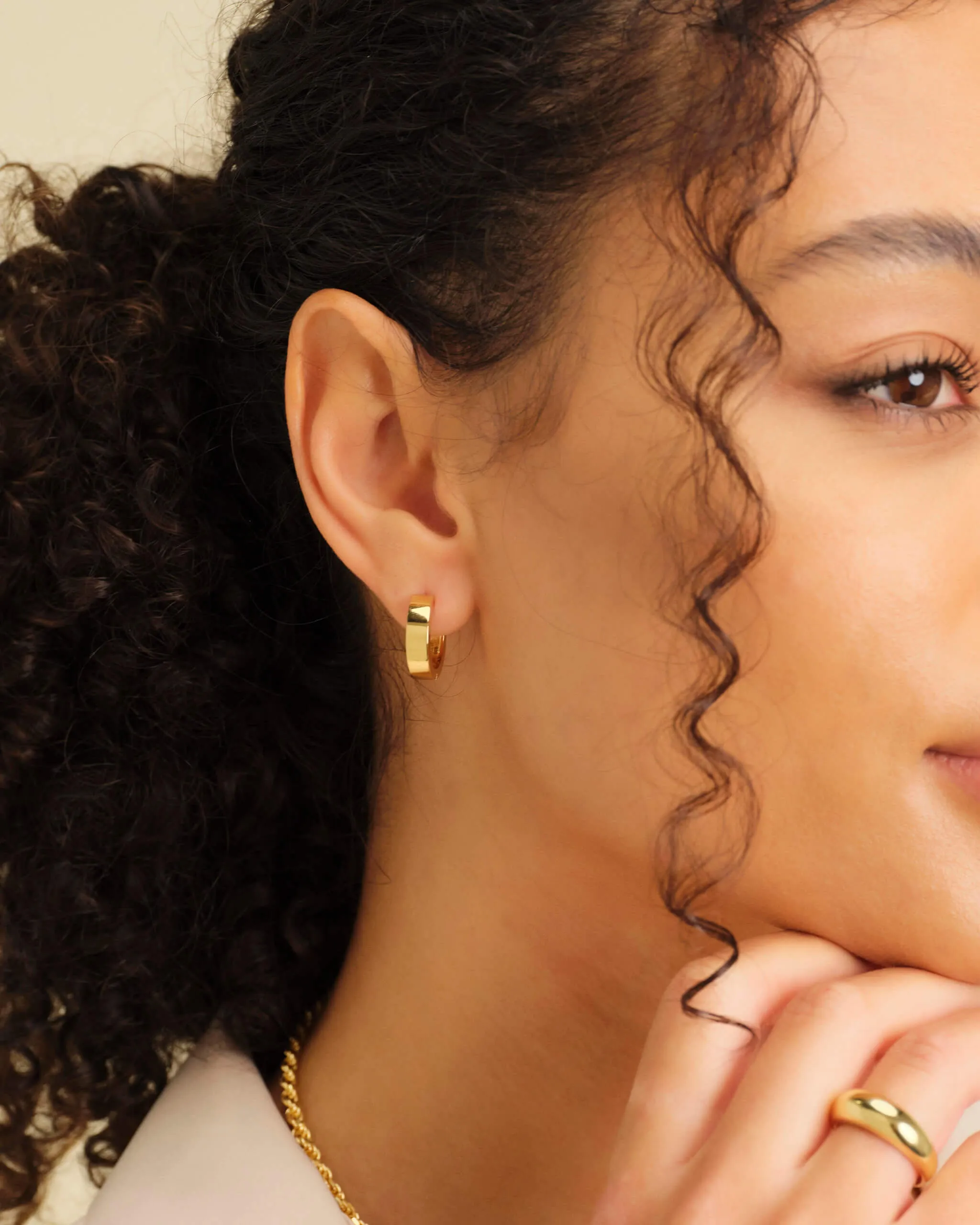 Women's Classic Hoop Earrings - Gold