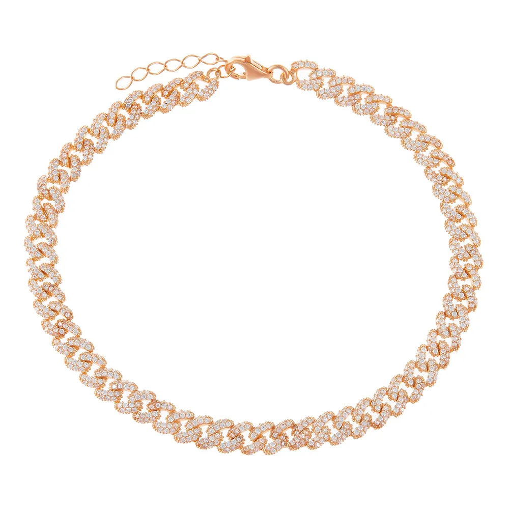 XS Pavé Chain Link Anklet