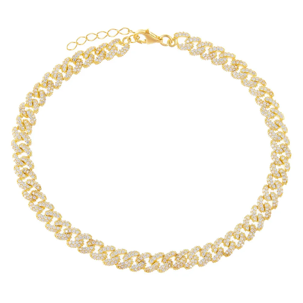 XS Pavé Chain Link Anklet