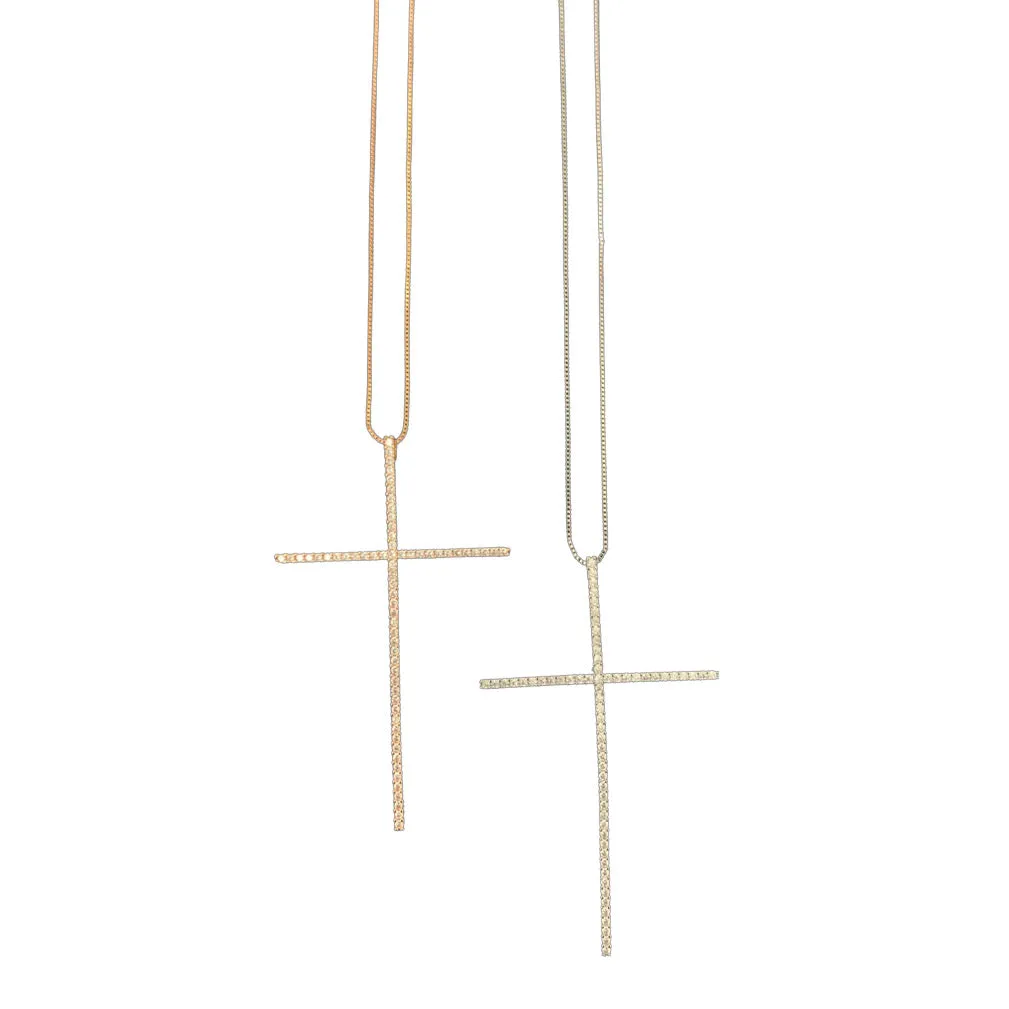XXL cross pendant necklace