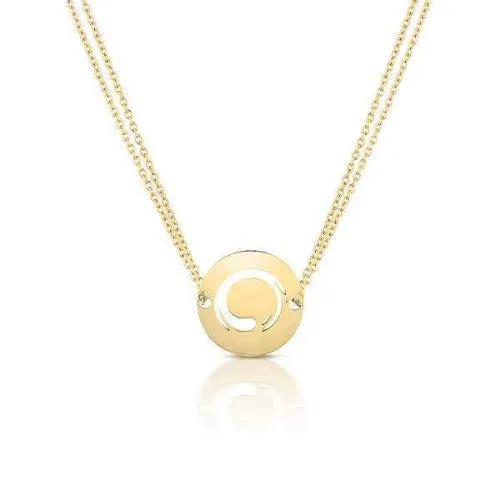 Zen Circle Necklace - Enso Pendant and Chain
