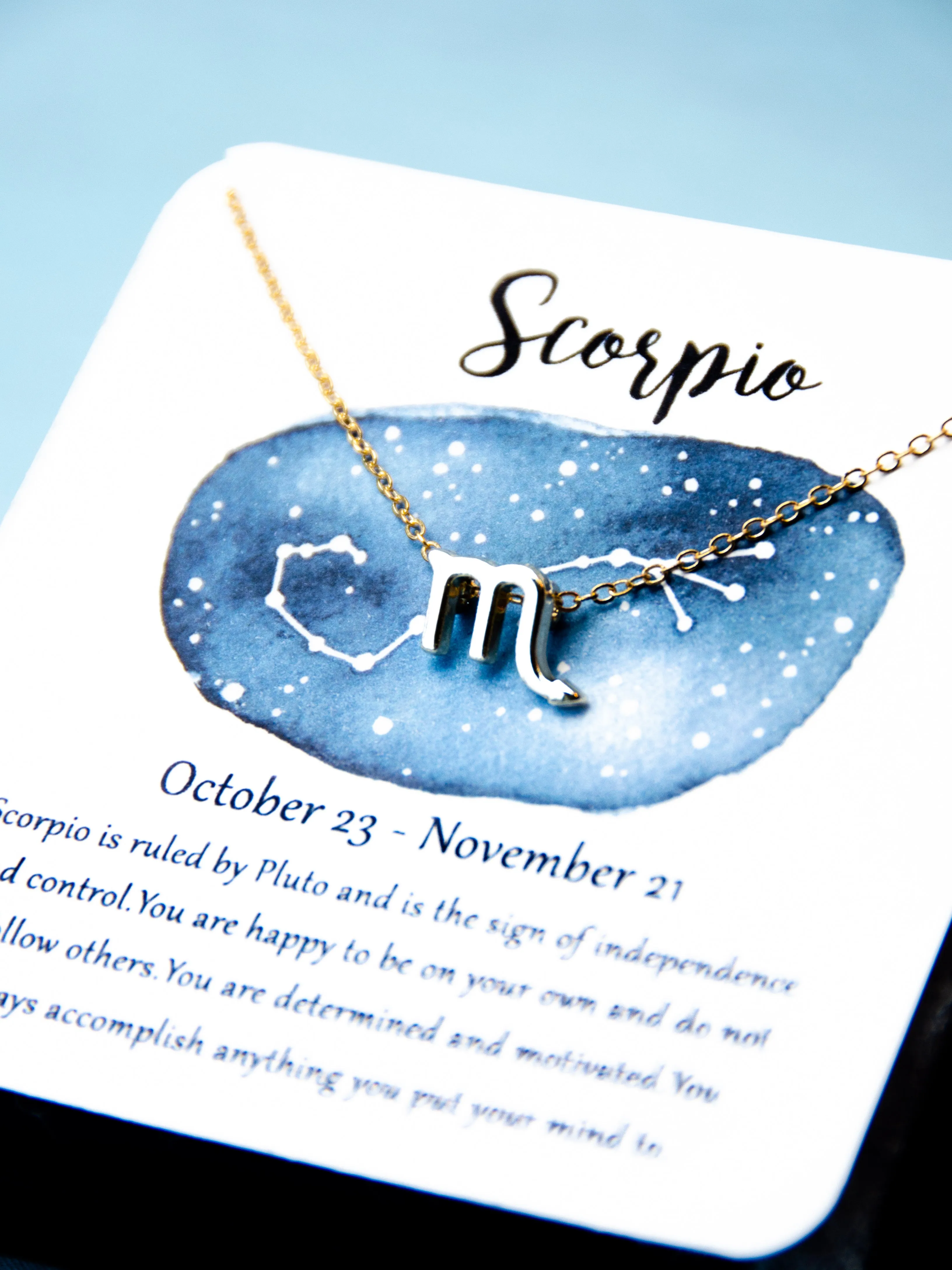 Zodiac Scorpio Astrological Necklace