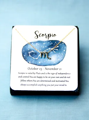 Zodiac Scorpio Astrological Necklace